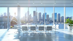 A Board room that feels positive - bright , airy and uplifting