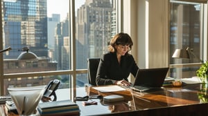 female lawyer with strong attention